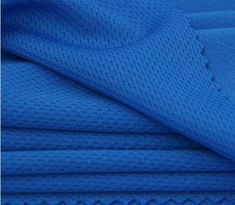 Голубая Бреатабле круговая ткань Книт, ткань сетки сота абсорбции влаги